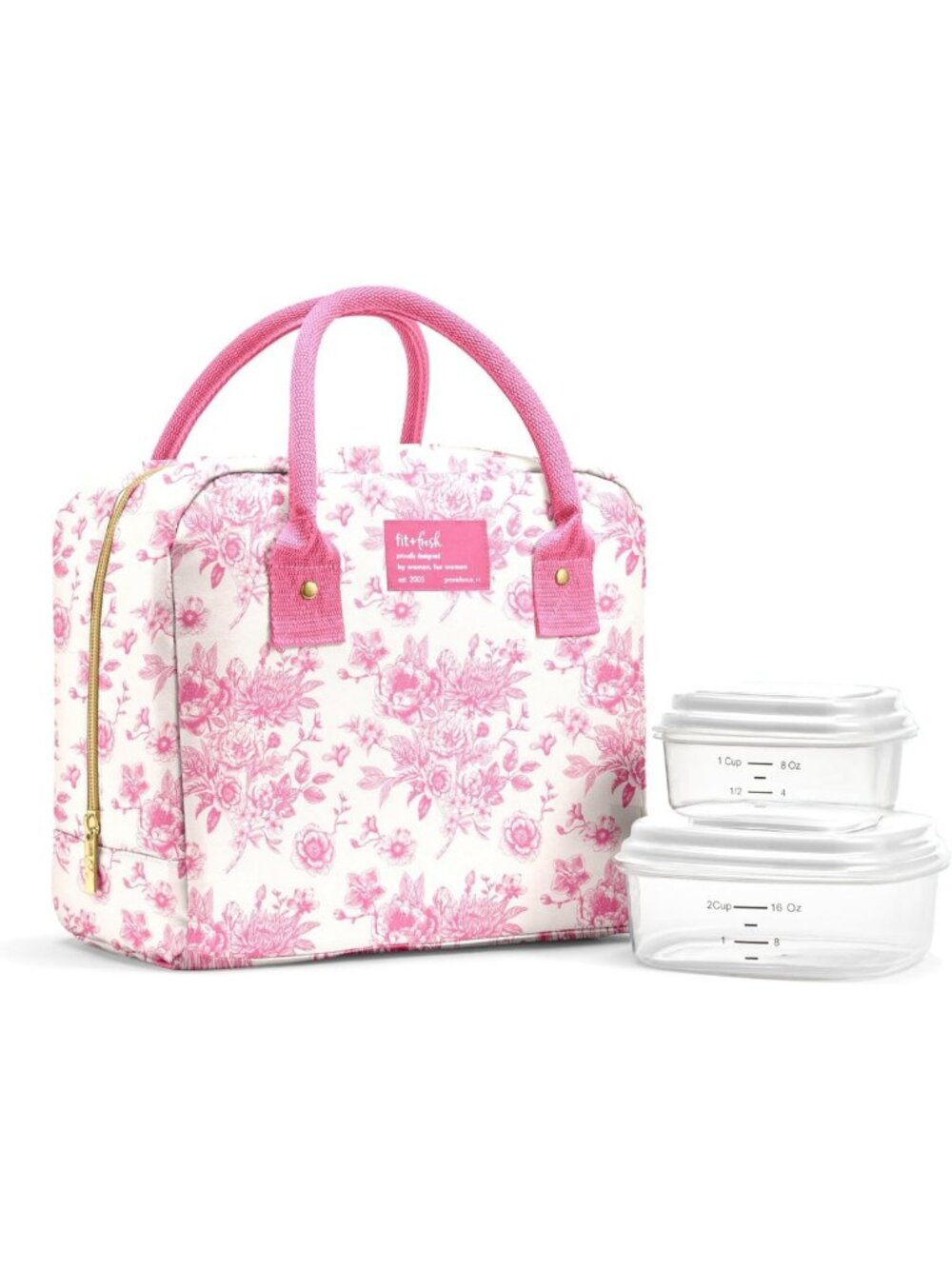 Insulated Large Lunch Bag for Women - Leak-Resistant, Stain-Resistant, Pink
